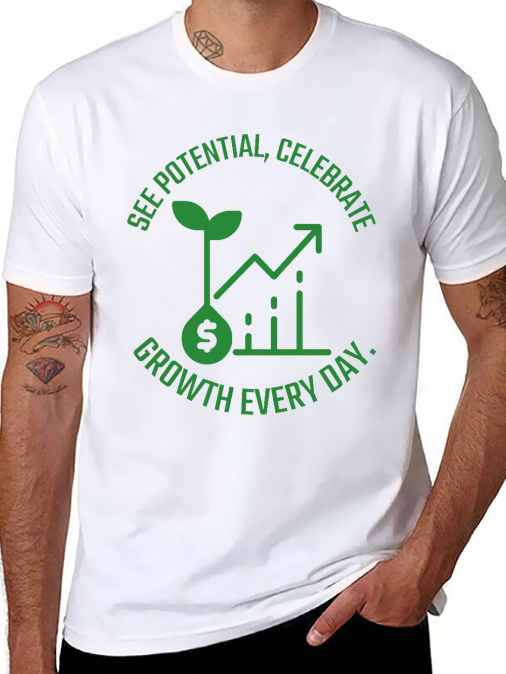 Growth Mindset T-Shirt - See Potential Celebrate Daily