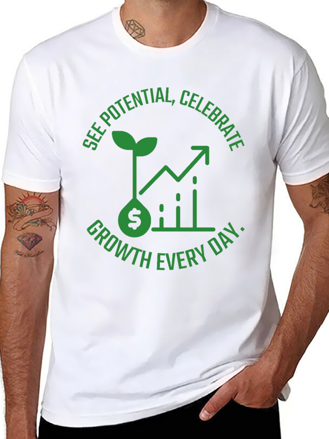 Growth Mindset T-Shirt - See Potential Celebrate Daily
