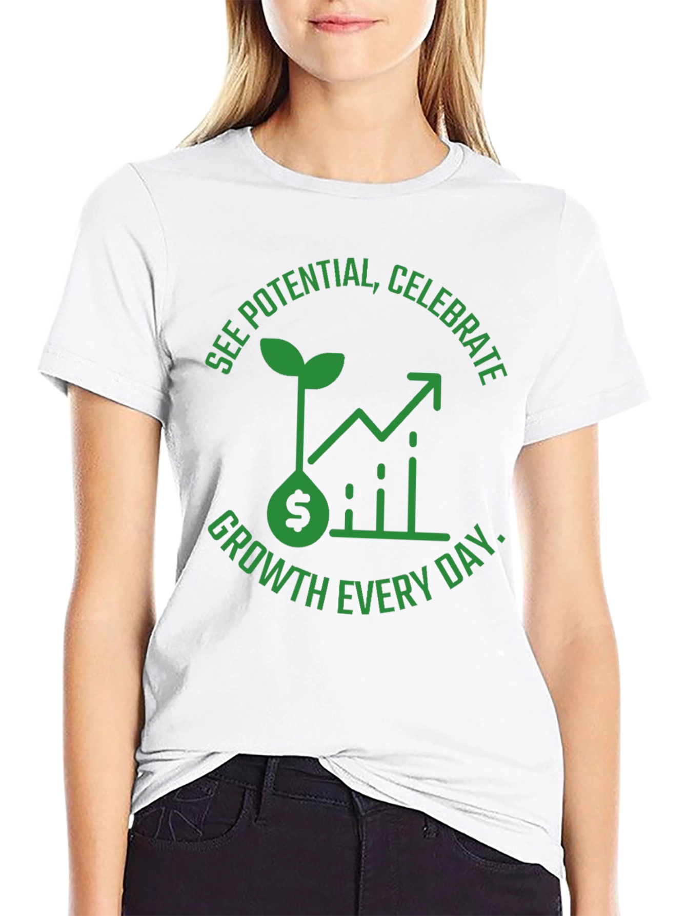 Growth Mindset T-Shirt - See Potential Celebrate Daily