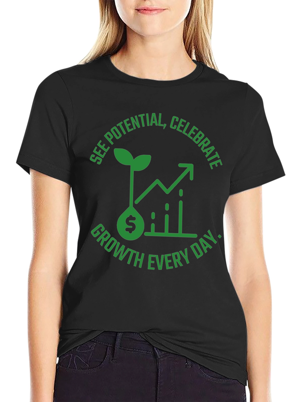 Growth Mindset T-Shirt - See Potential Celebrate Daily