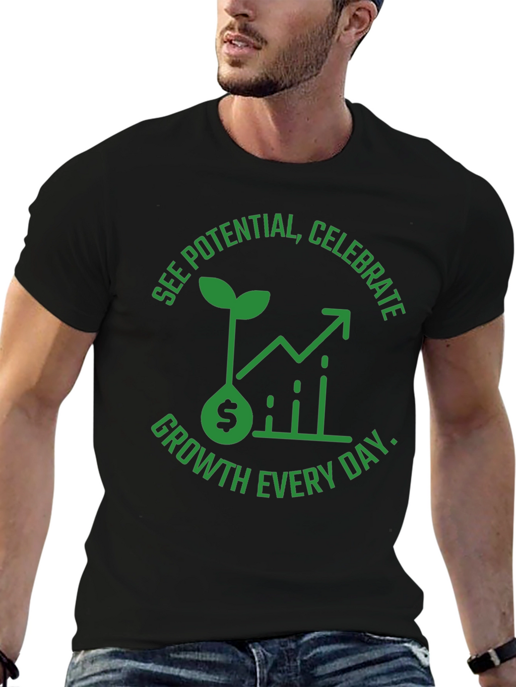 Growth Mindset T-Shirt - See Potential Celebrate Daily