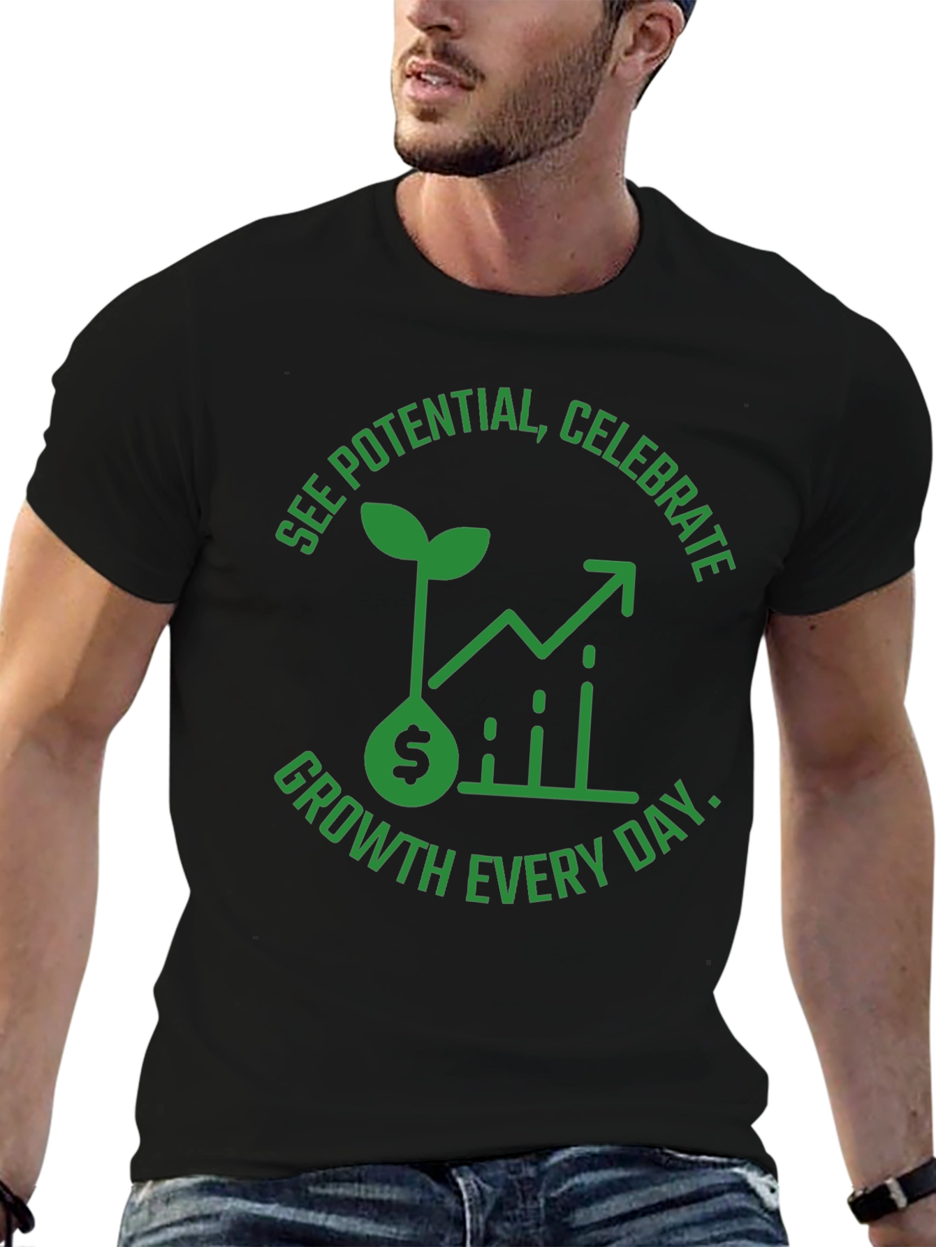 Growth Mindset T-Shirt - See Potential Celebrate Daily