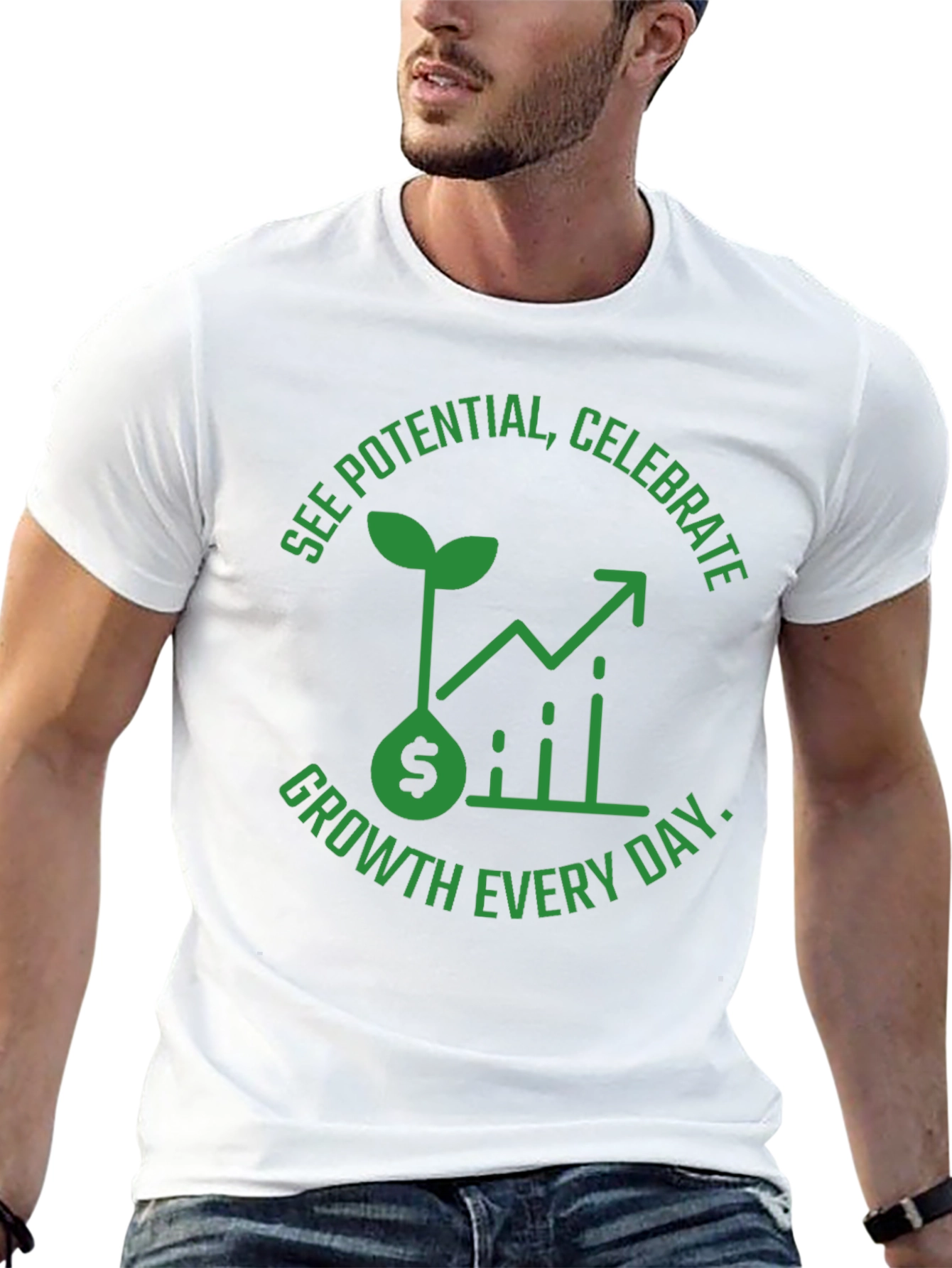 Growth Mindset T-Shirt - See Potential Celebrate Daily