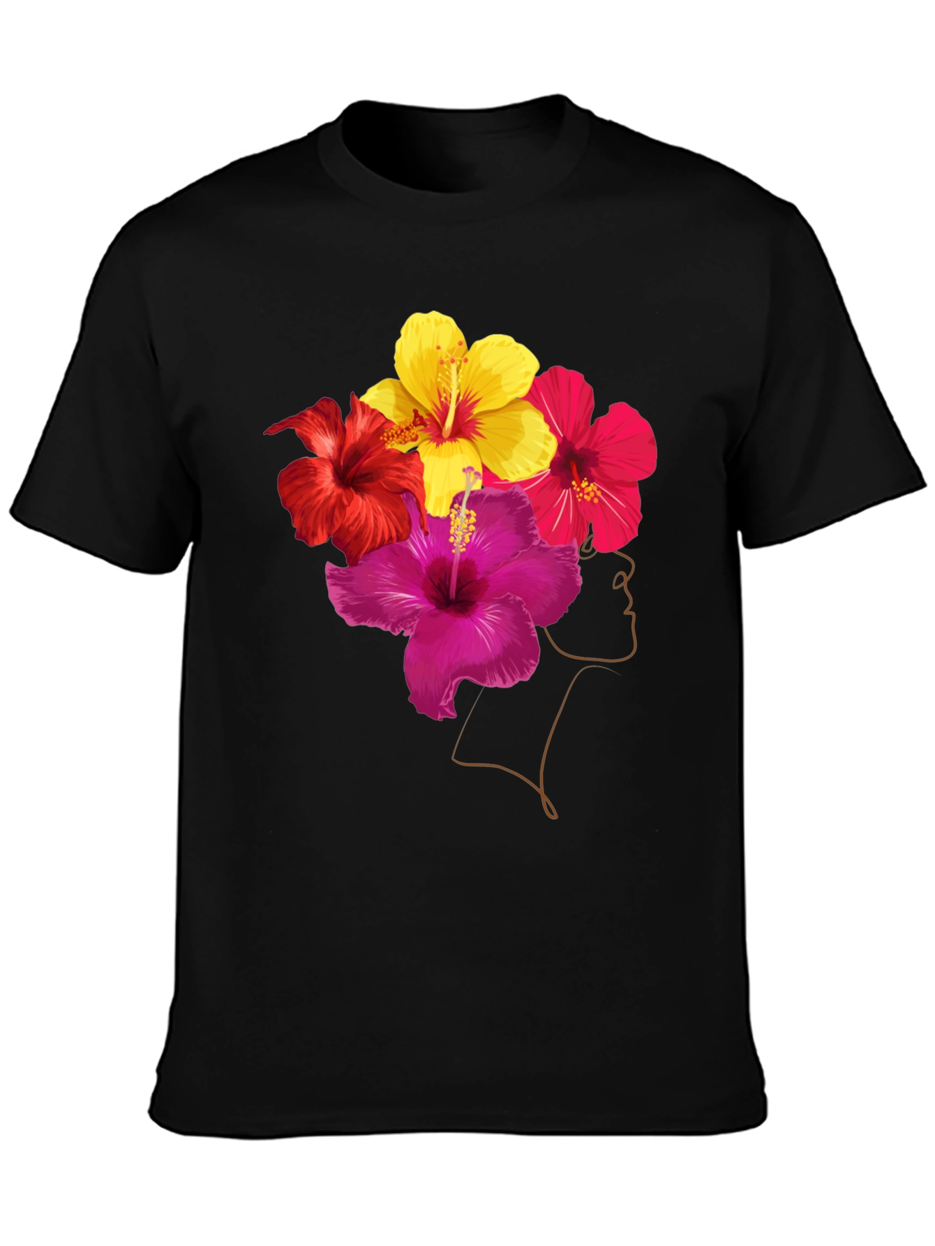 Floral Head T-Shirt: Stylish Graphic Tee for Men