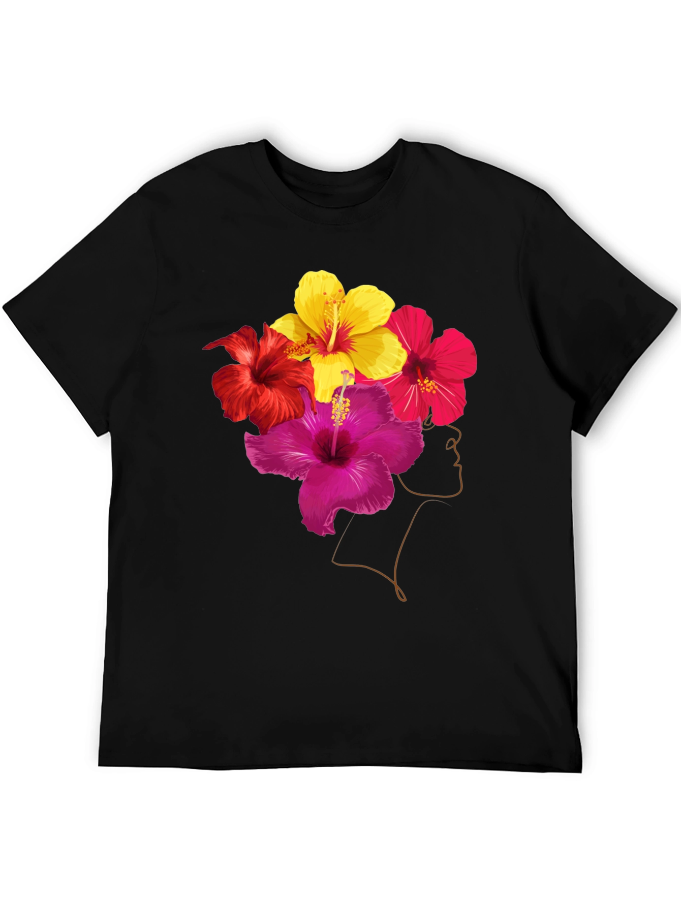 Floral Head T-Shirt: Stylish Graphic Tee for Men