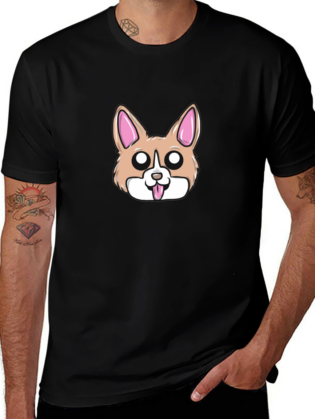 Cute Corgi Face T-Shirt – Adorable Dog Lover Tee
