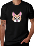 Cute Corgi Face T-Shirt – Adorable Dog Lover Tee