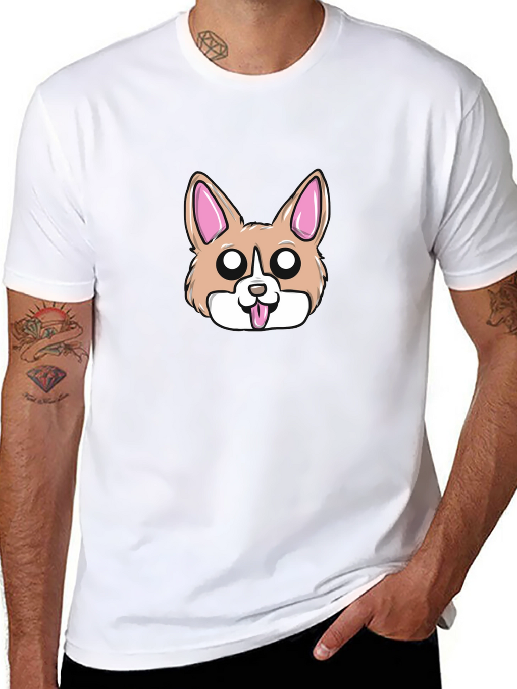 Cute Corgi Face T-Shirt – Adorable Dog Lover Tee