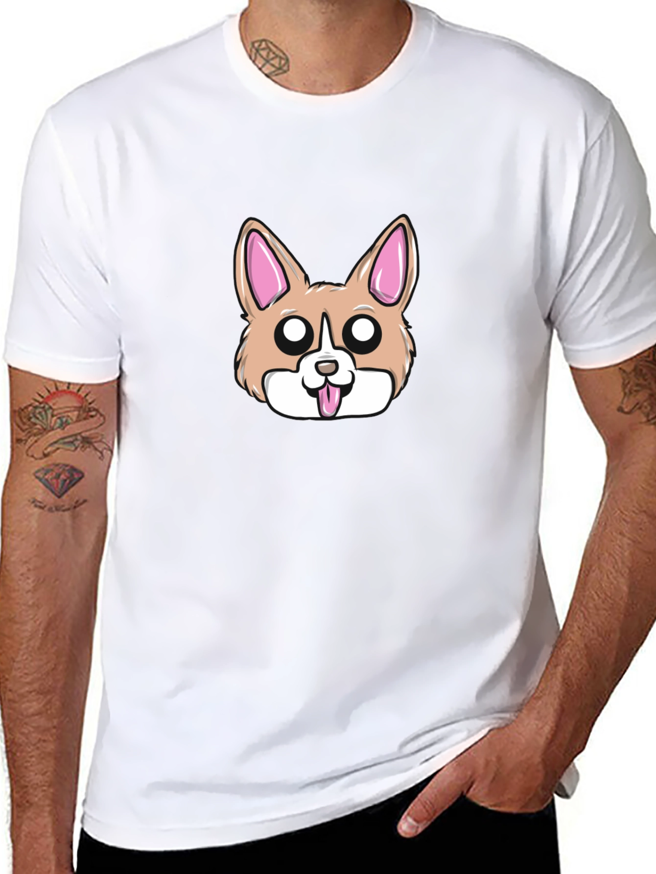 Cute Corgi Face T-Shirt – Adorable Dog Lover Tee