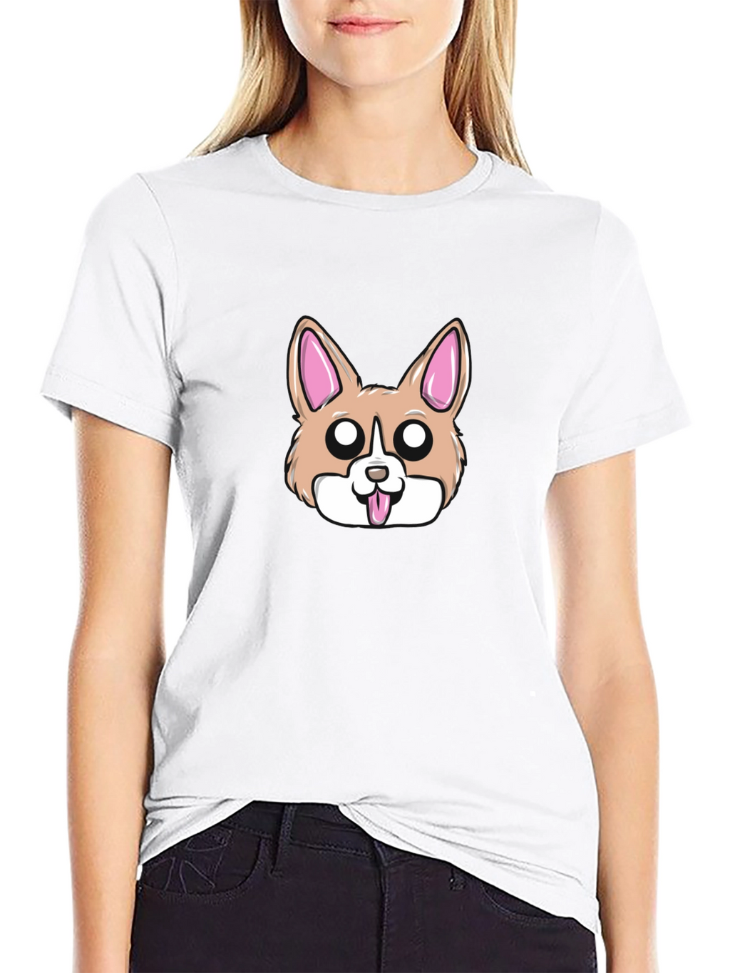 Cute Corgi Face T-Shirt – Adorable Dog Lover Tee