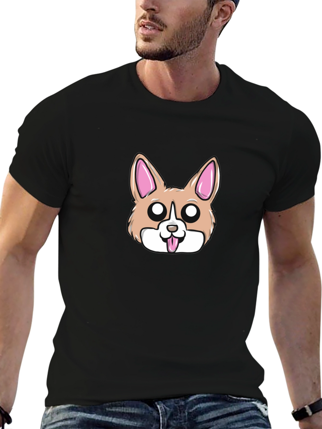 Cute Corgi Face T-Shirt – Adorable Dog Lover Tee