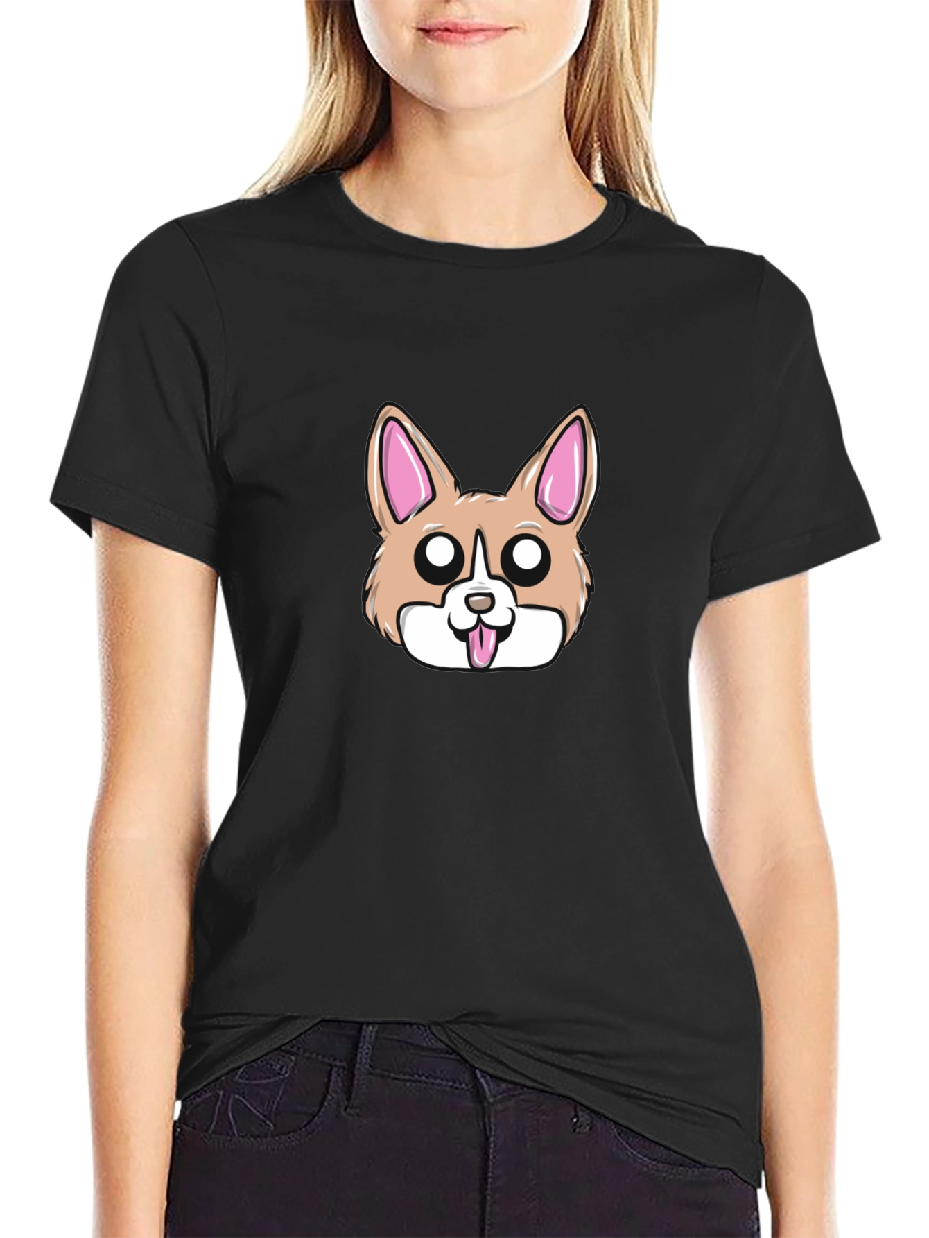 Cute Corgi Face T-Shirt – Adorable Dog Lover Tee