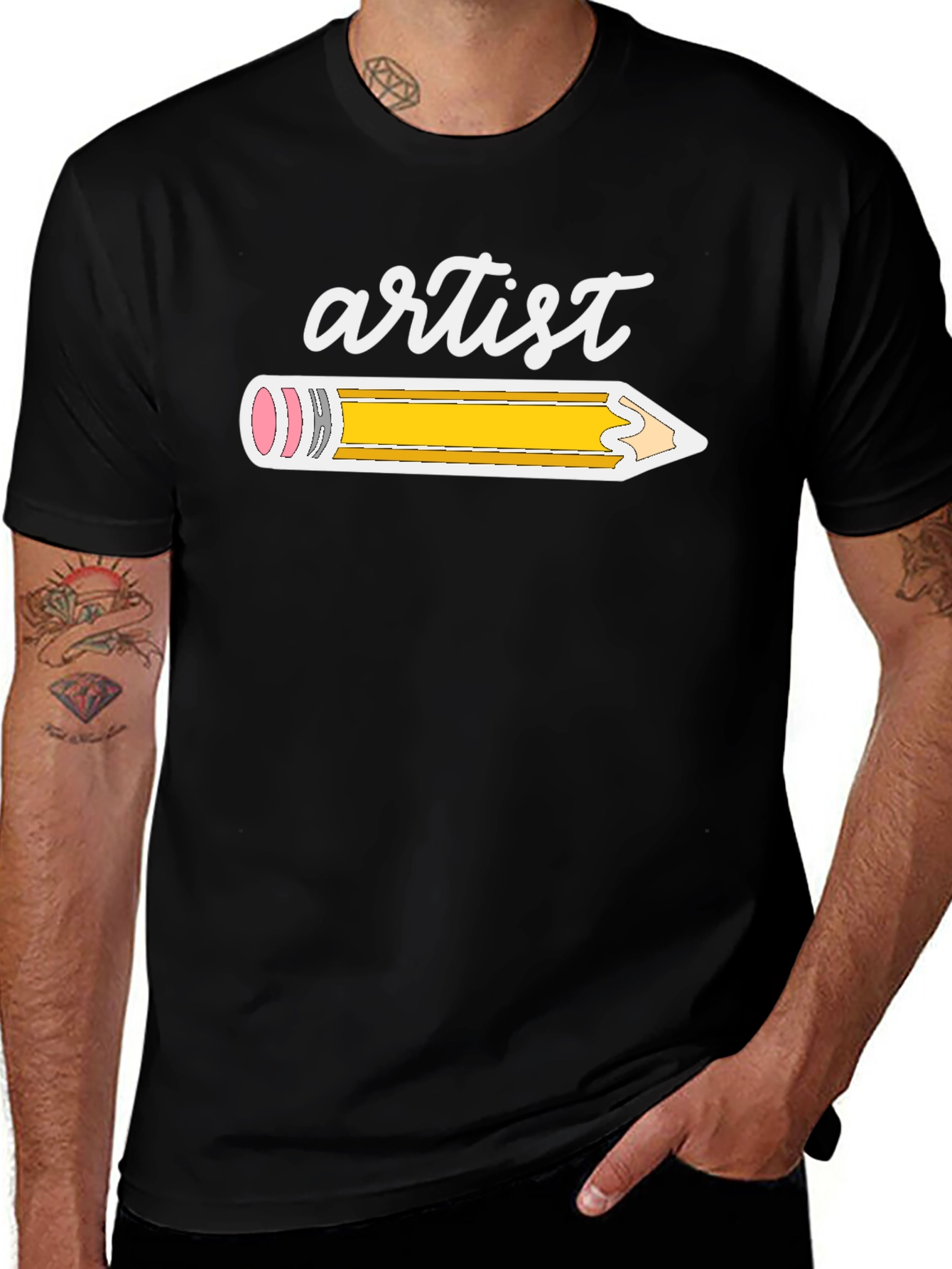 Artist Pencil Graphic T-Shirt