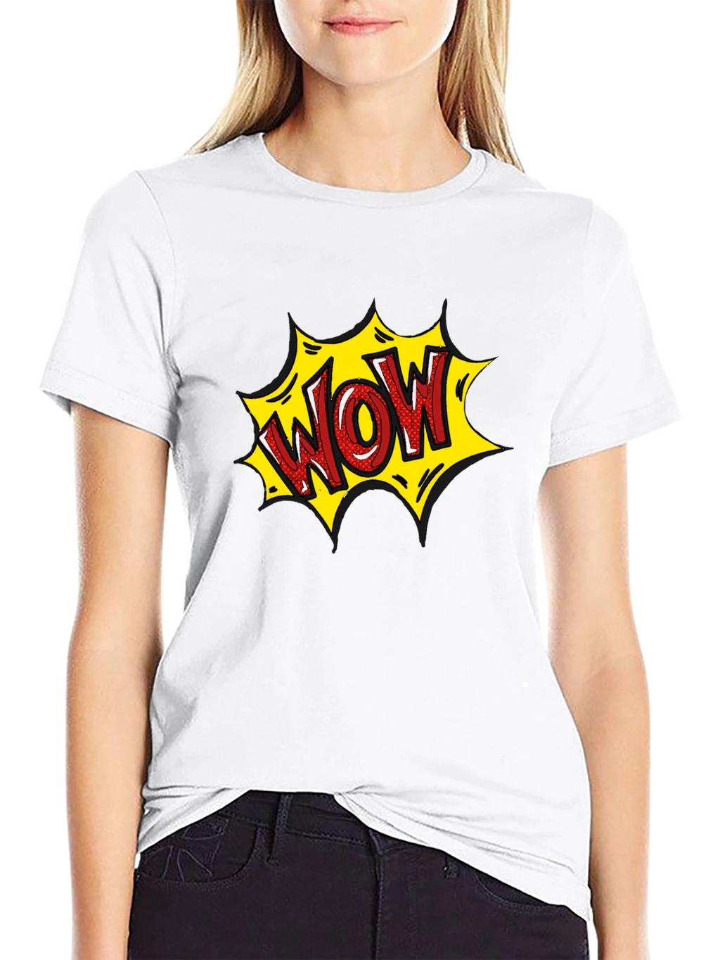 WOW Comic Style Graphic T-Shirt