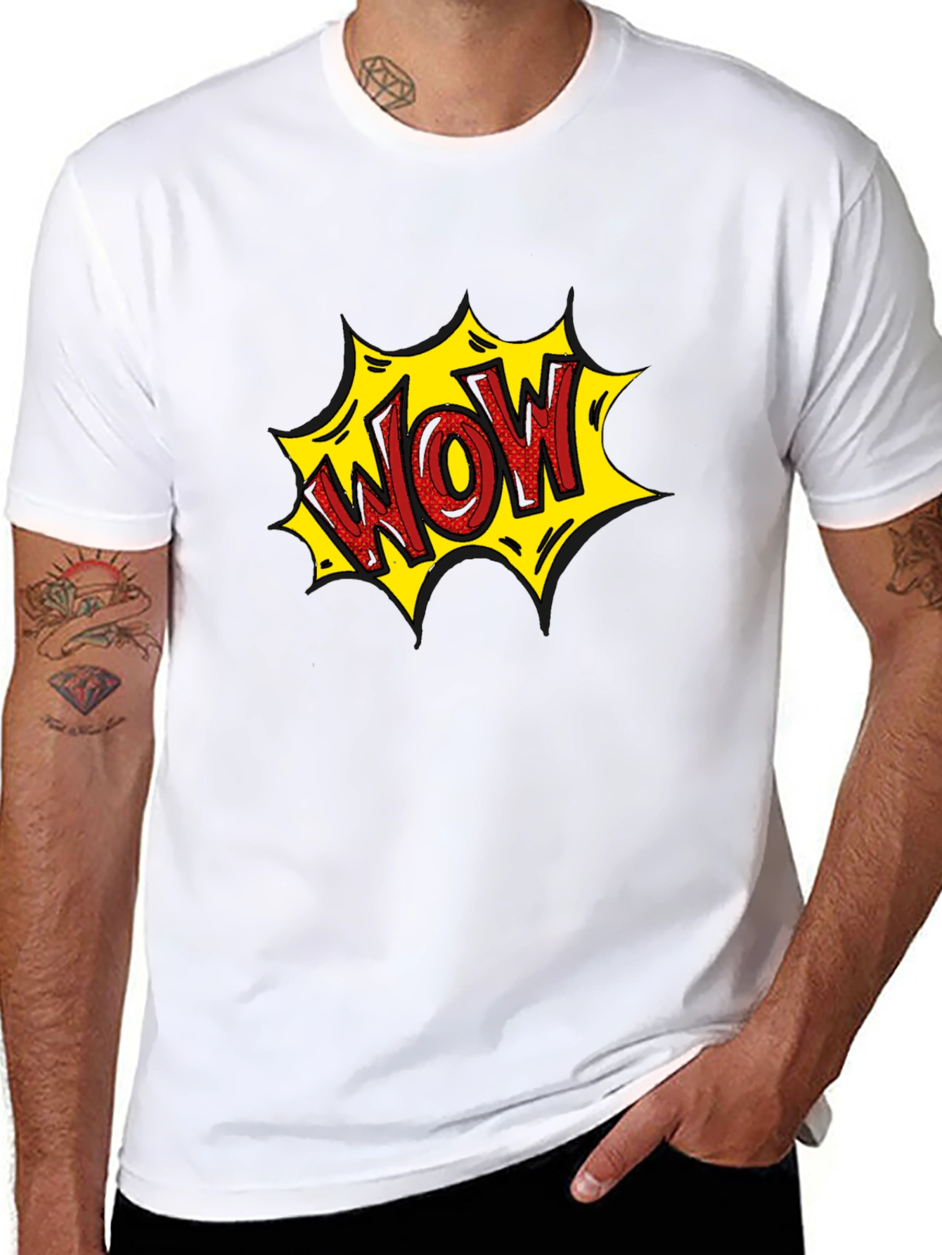 WOW Comic Style Graphic T-Shirt