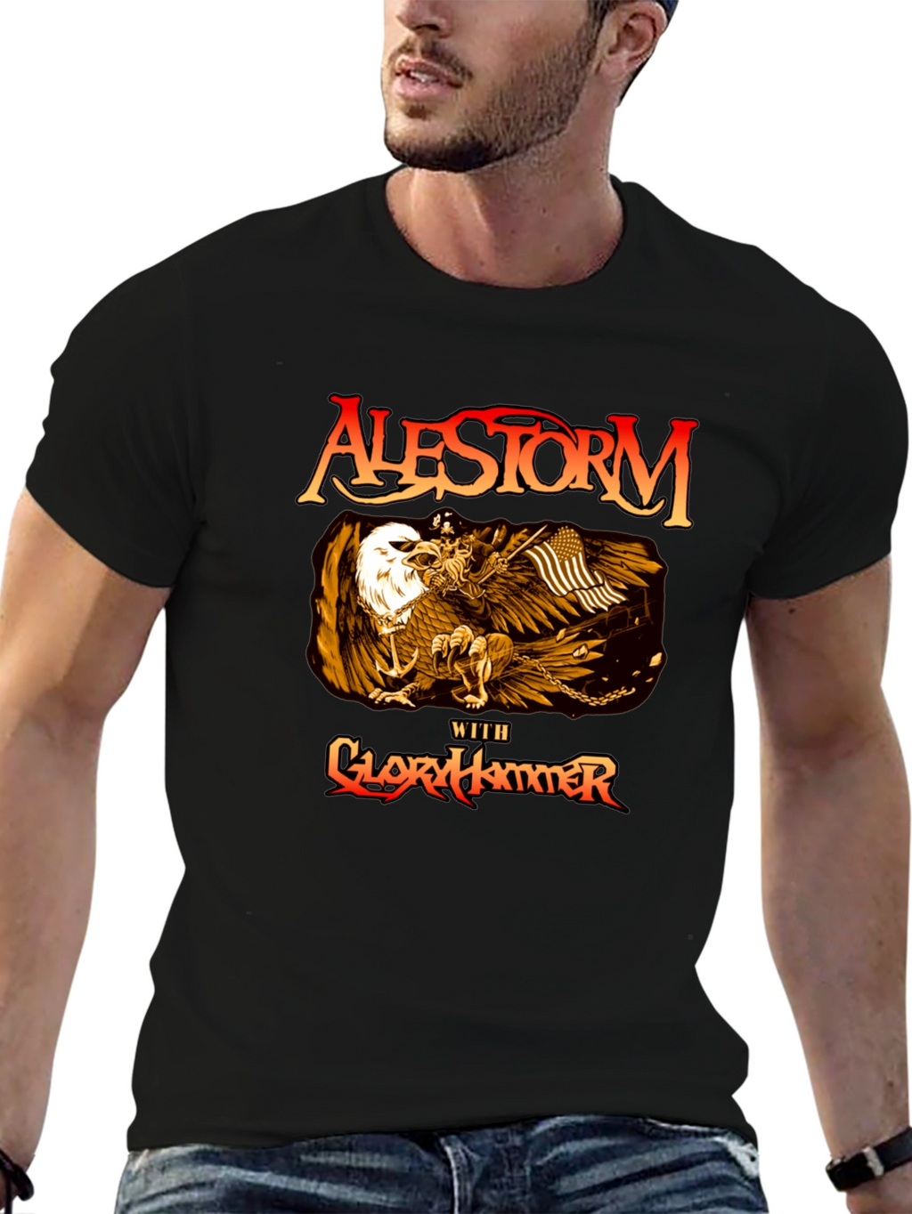 Alestorm with Gloryhammer Black T-Shirt
