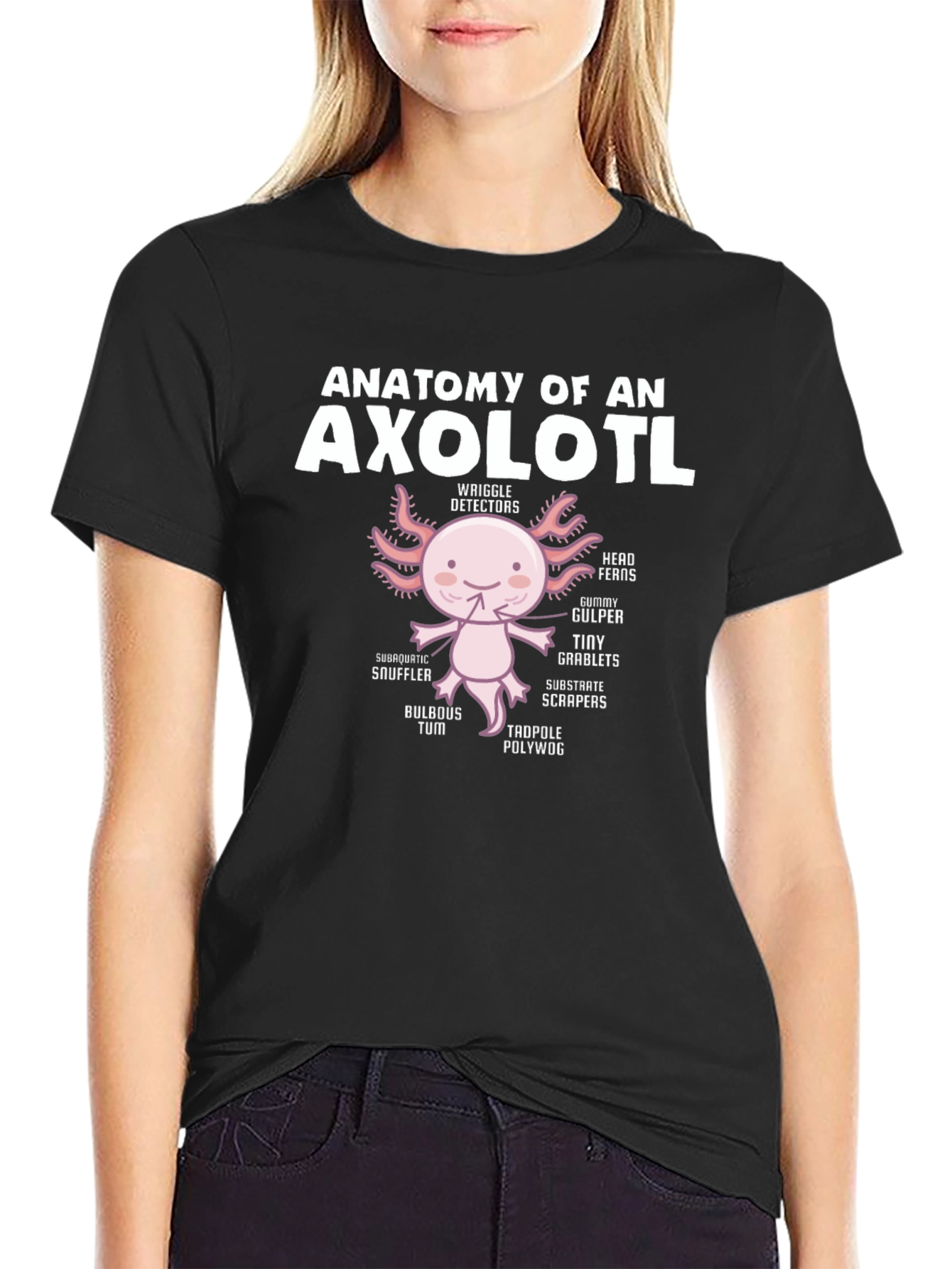 Anatomy of an Axolotl T-Shirt - Funny Cute Amphibian Tee