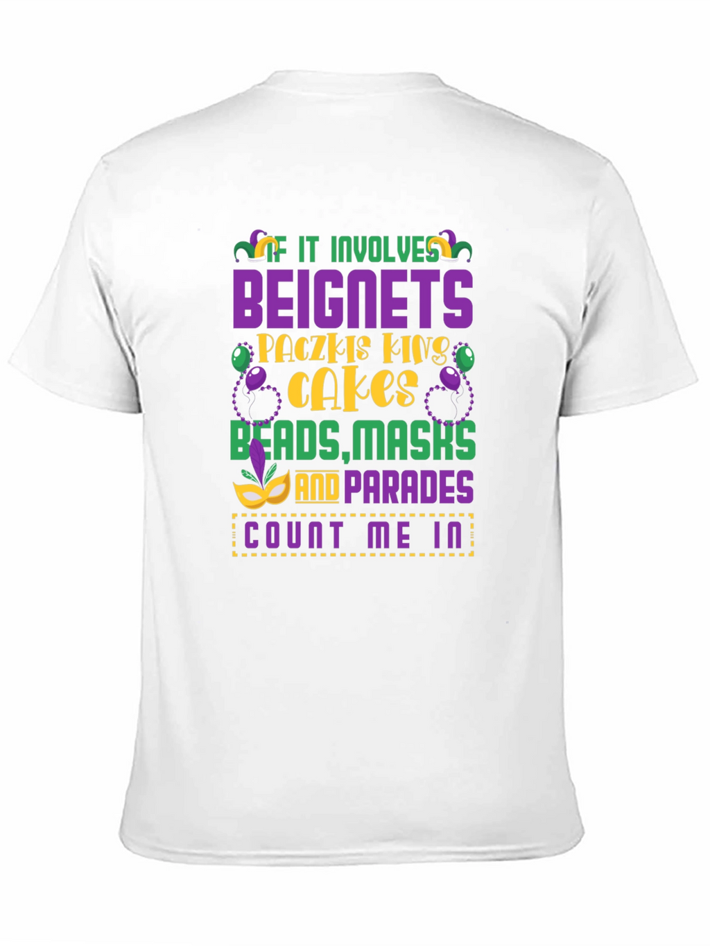 Mardi Gras Beignets Masks T-Shirt