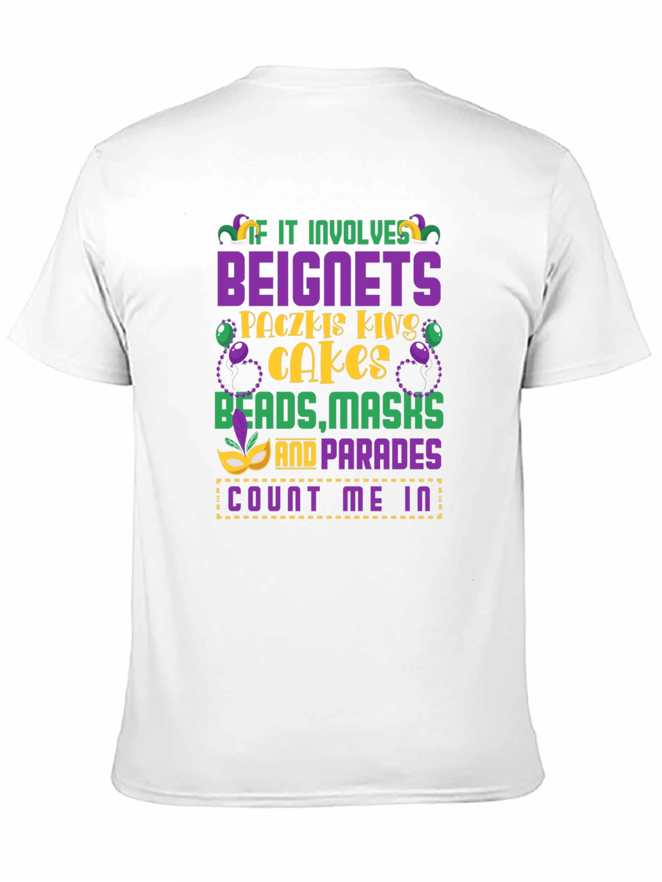 Mardi Gras Beignets Masks T-Shirt