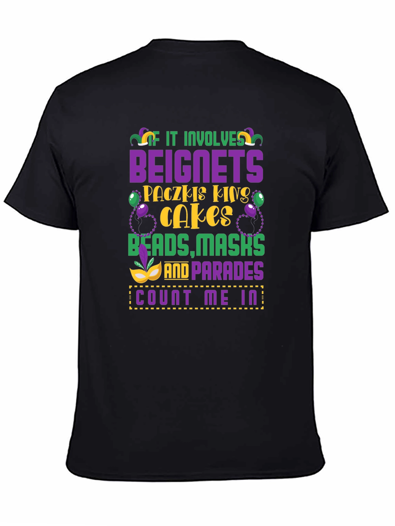 Mardi Gras Beignets Masks T-Shirt