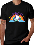 Unicorn Guitarist Graphic Black Tee