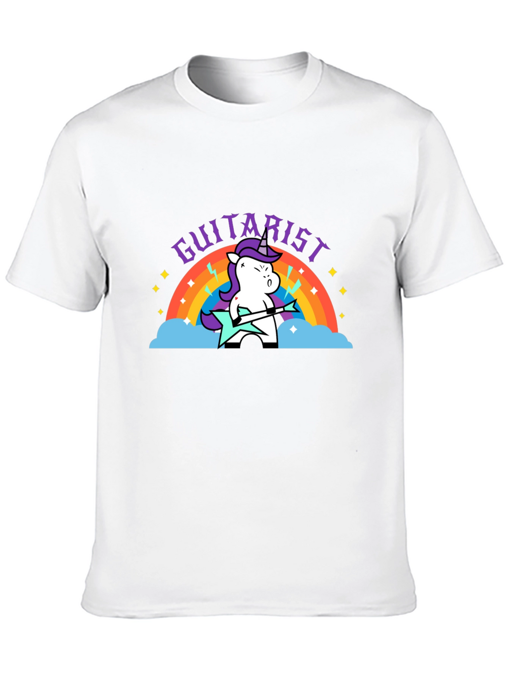 Unicorn Guitarist Graphic Black Tee