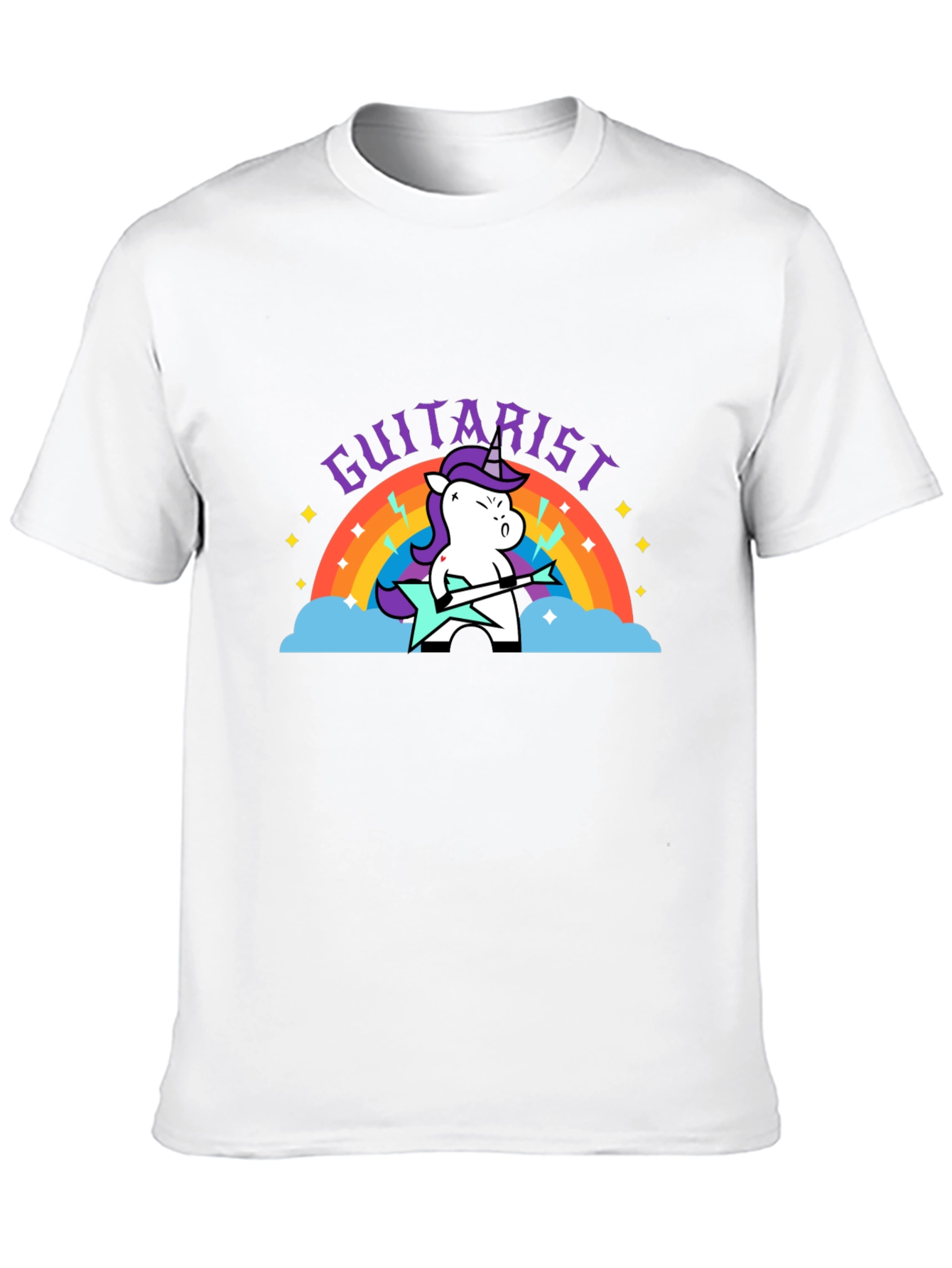 Unicorn Guitarist Graphic Black Tee