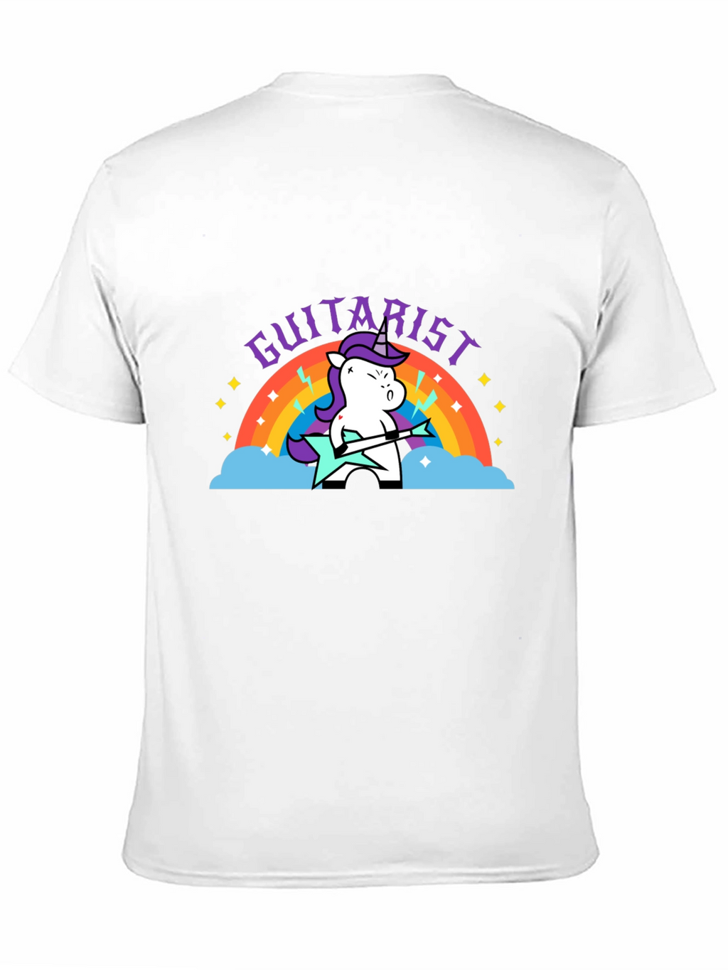 Unicorn Guitarist Graphic Black Tee