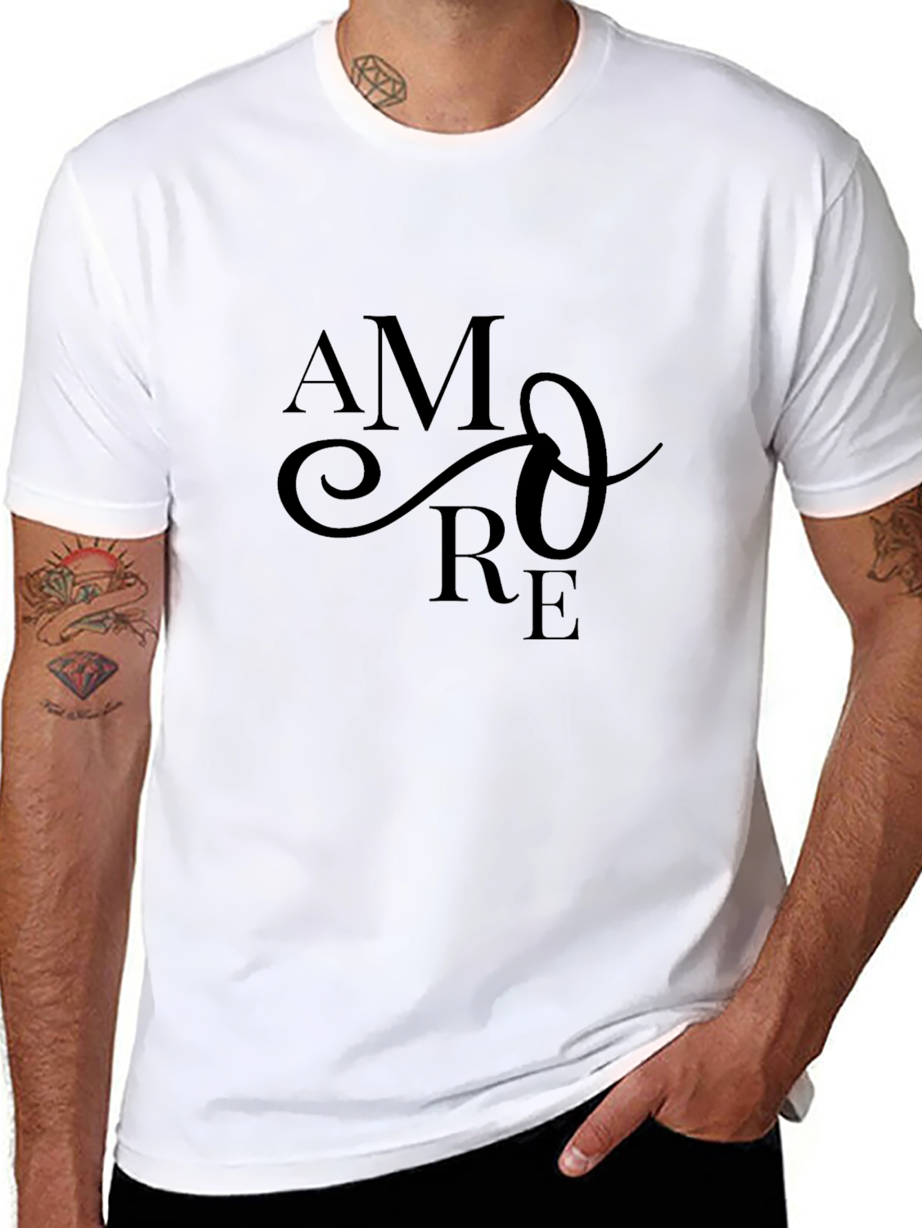 Stylish Amore Graphic Print T-Shirt