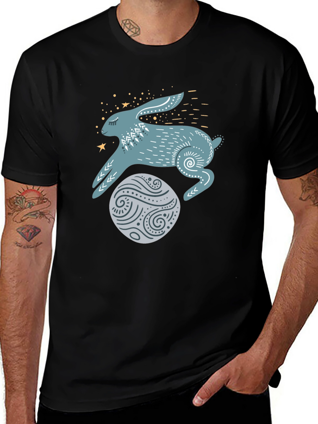 Mystical Hare Black T-Shirt