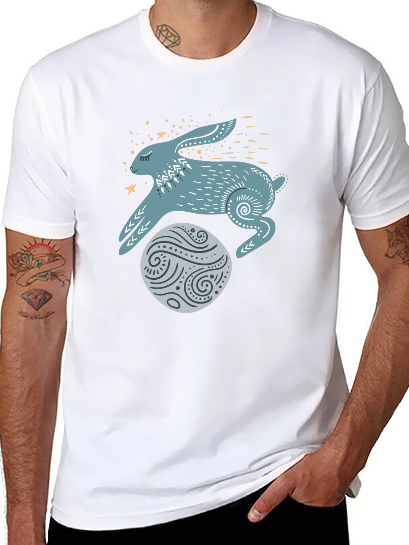 Mystical Hare Black T-Shirt
