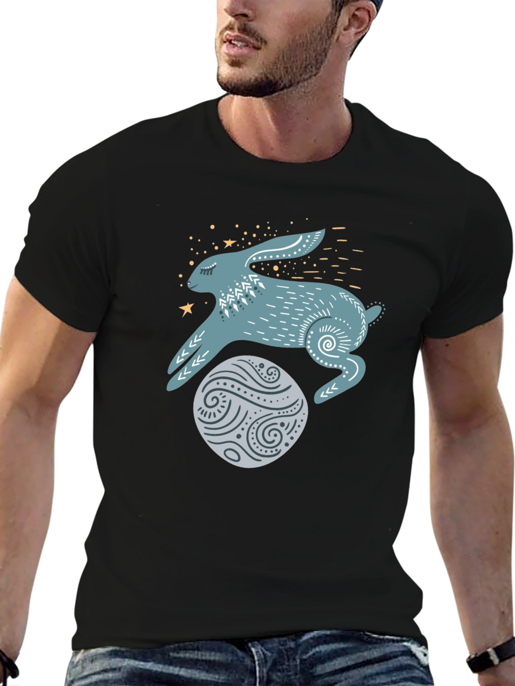 Mystical Hare Black T-Shirt