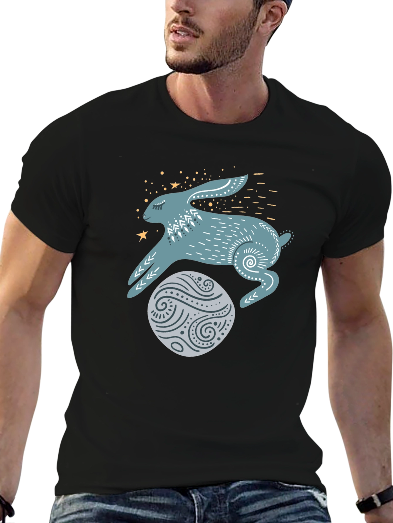 Mystical Hare Black T-Shirt