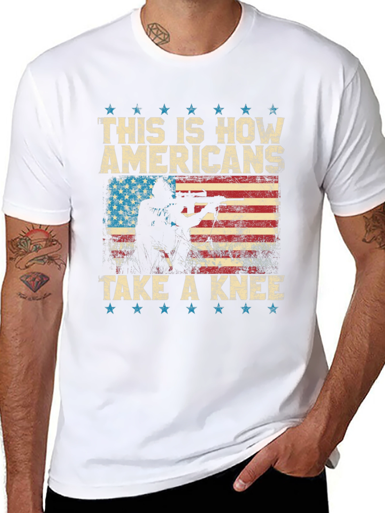 American Pride T-Shirt: This is How Americans Take a Knee