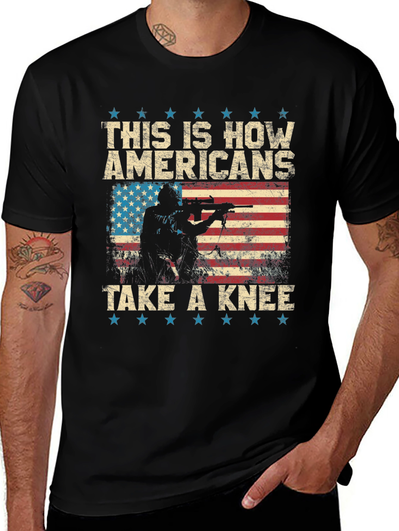 American Pride T-Shirt: This is How Americans Take a Knee