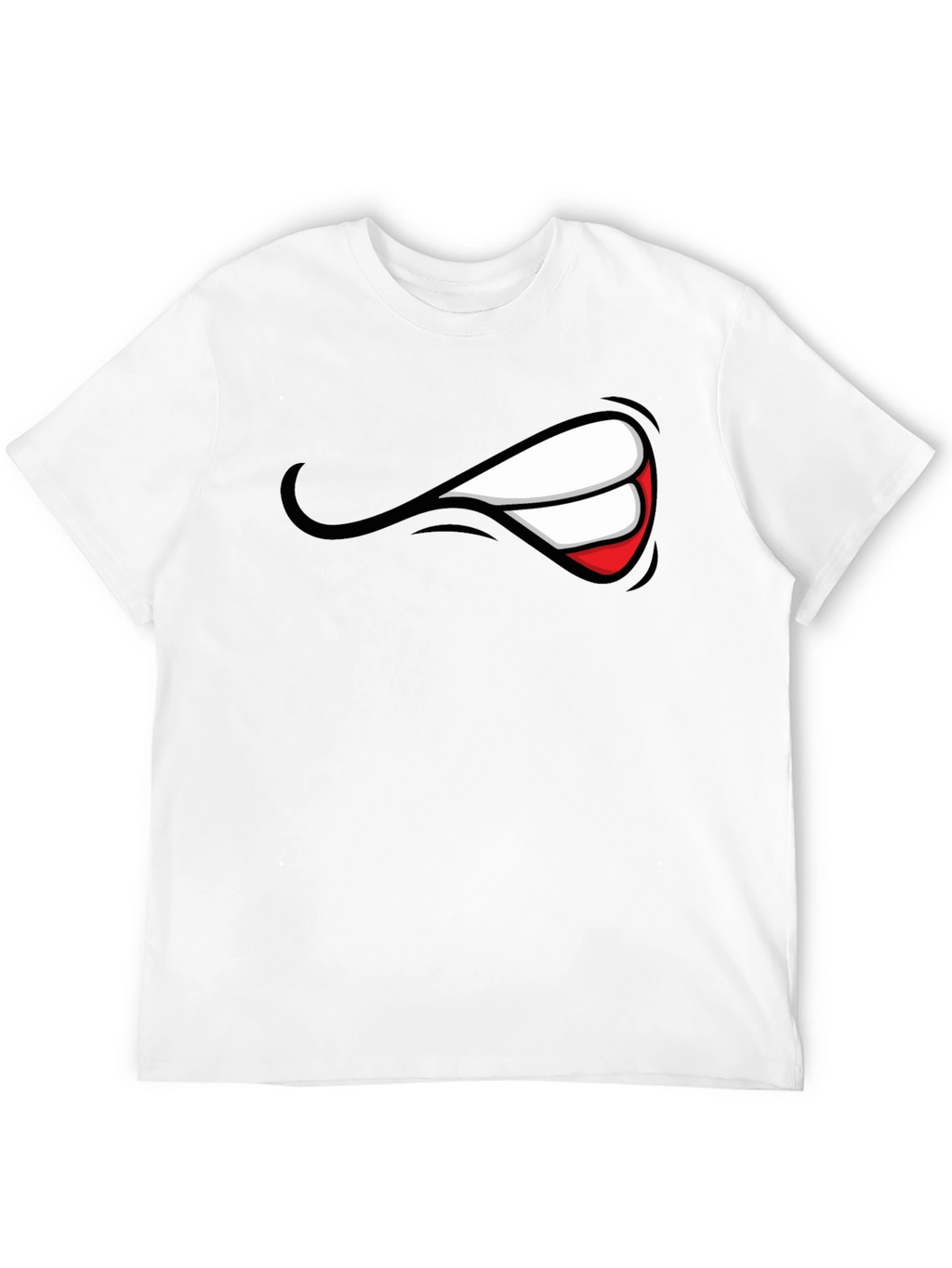 Mens Graphic Black T-Shirt - Grin Design
