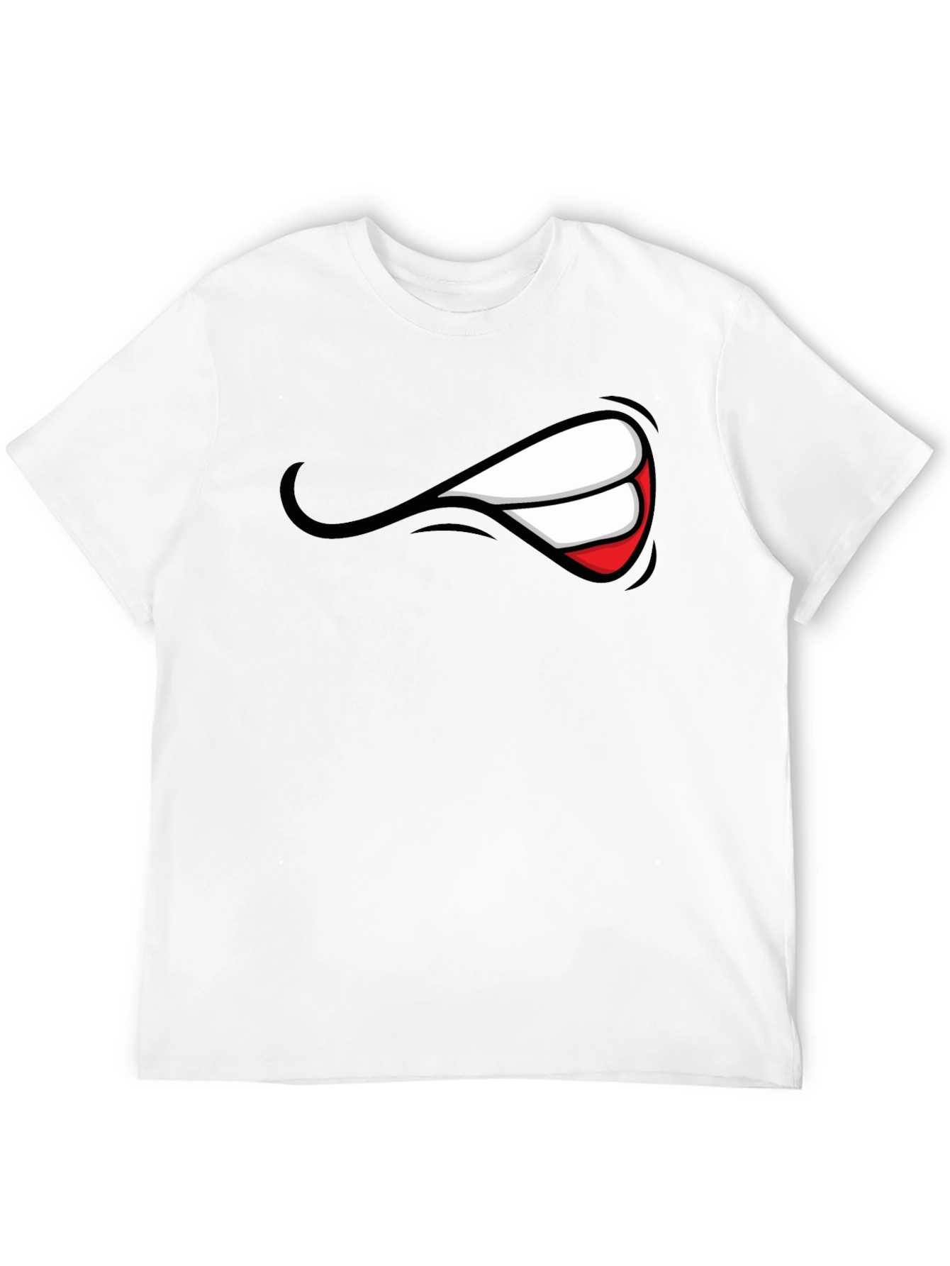 Mens Graphic Black T-Shirt - Grin Design