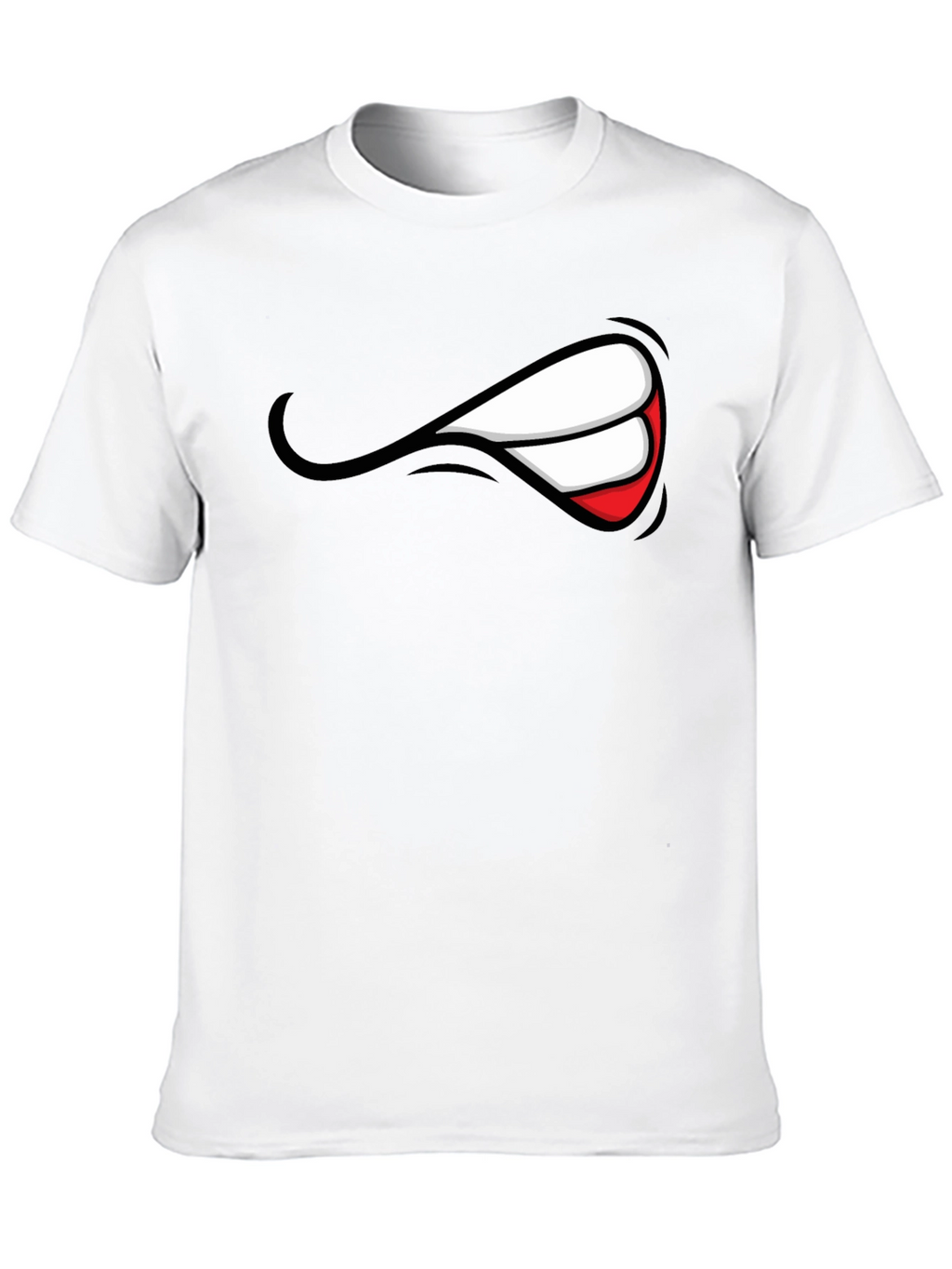 Mens Graphic Black T-Shirt - Grin Design
