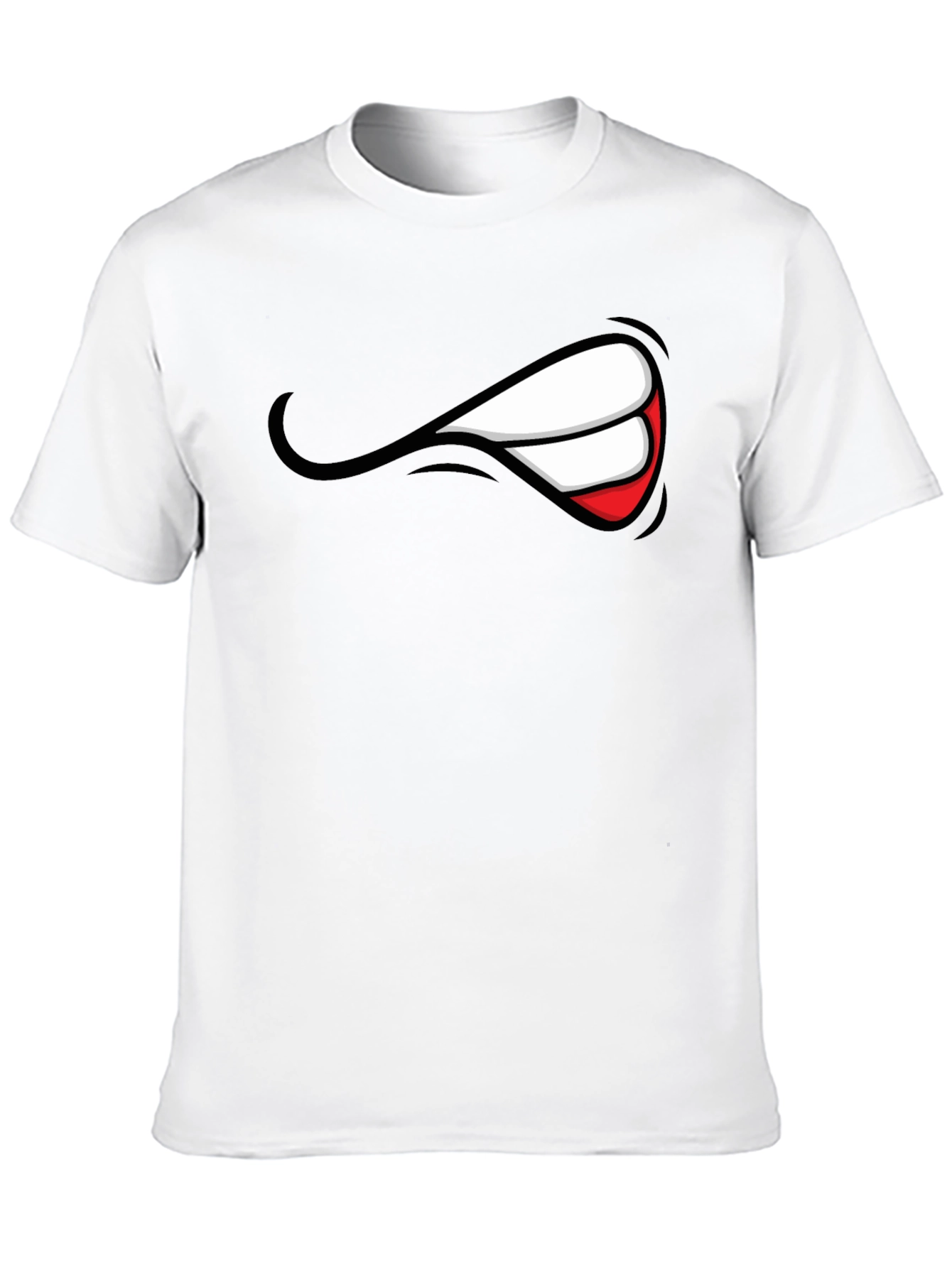 Mens Graphic Black T-Shirt - Grin Design