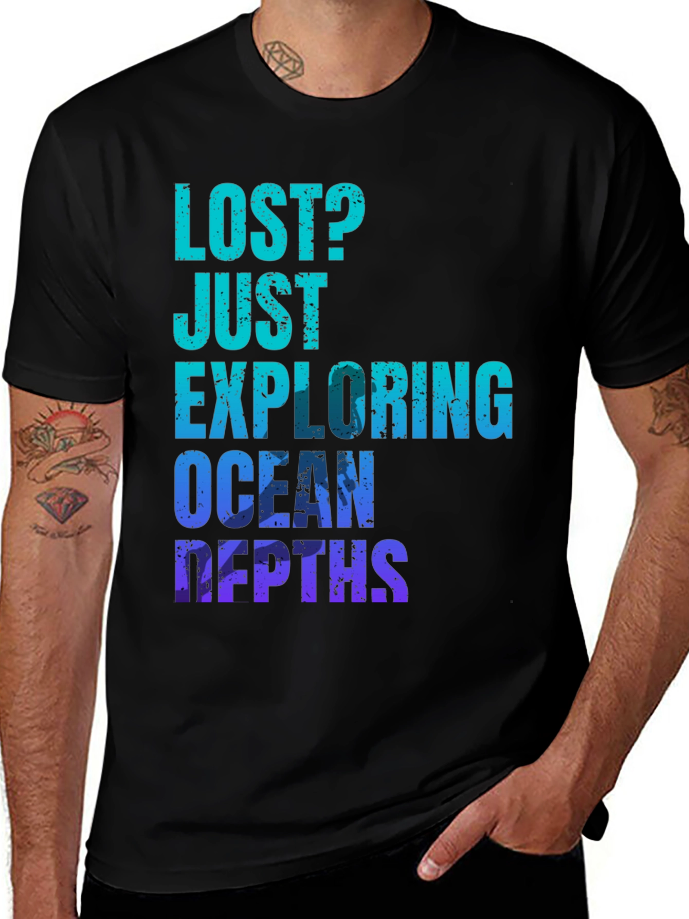 Ocean Depths Graphic T-Shirt - Lost? Just Exploring