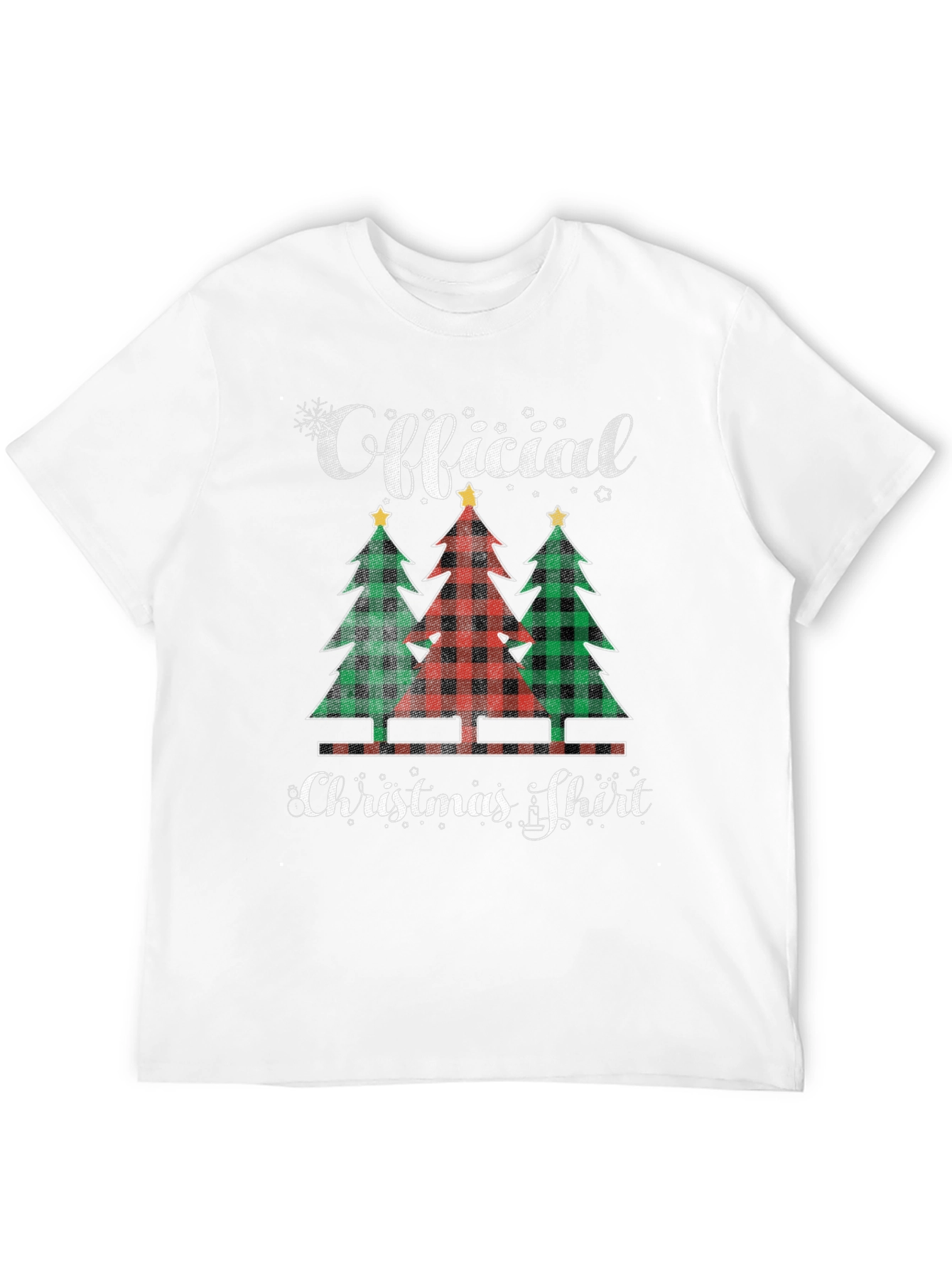 Official Christmas Shirt Plaid Tree Tee