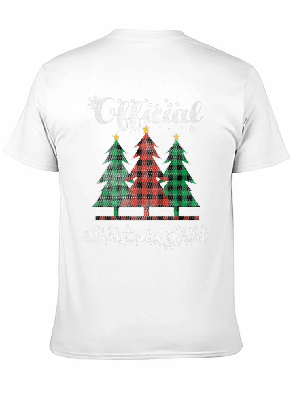 Official Christmas Shirt Plaid Tree Tee