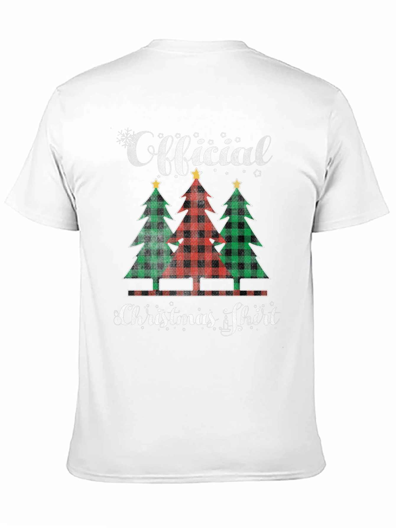 Official Christmas Shirt Plaid Tree Tee
