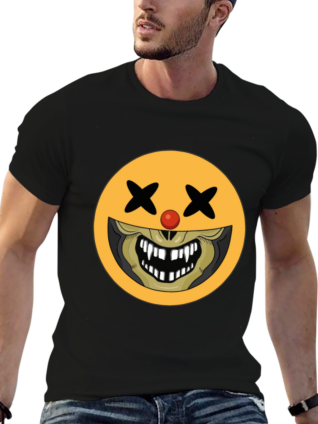 Creepy Clown Emoji Graphic Tee