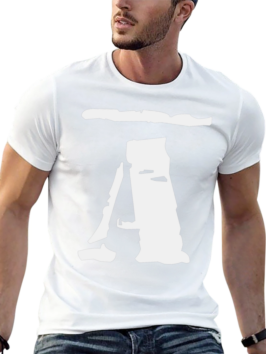 Abstract A Graphic Print Black T-Shirt