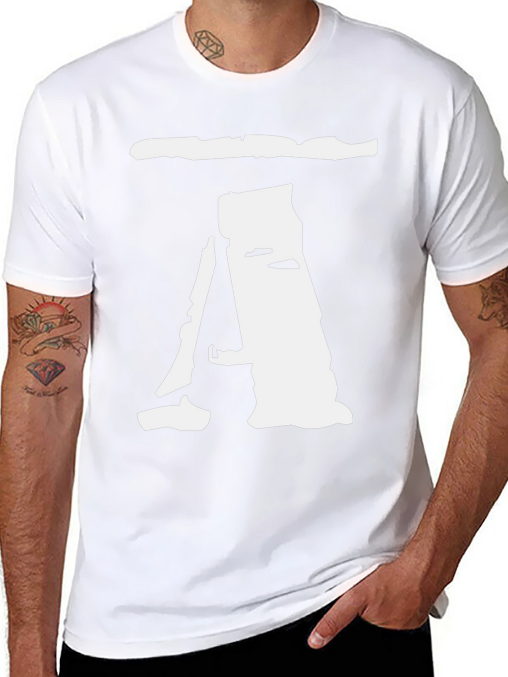 Abstract A Graphic Print Black T-Shirt