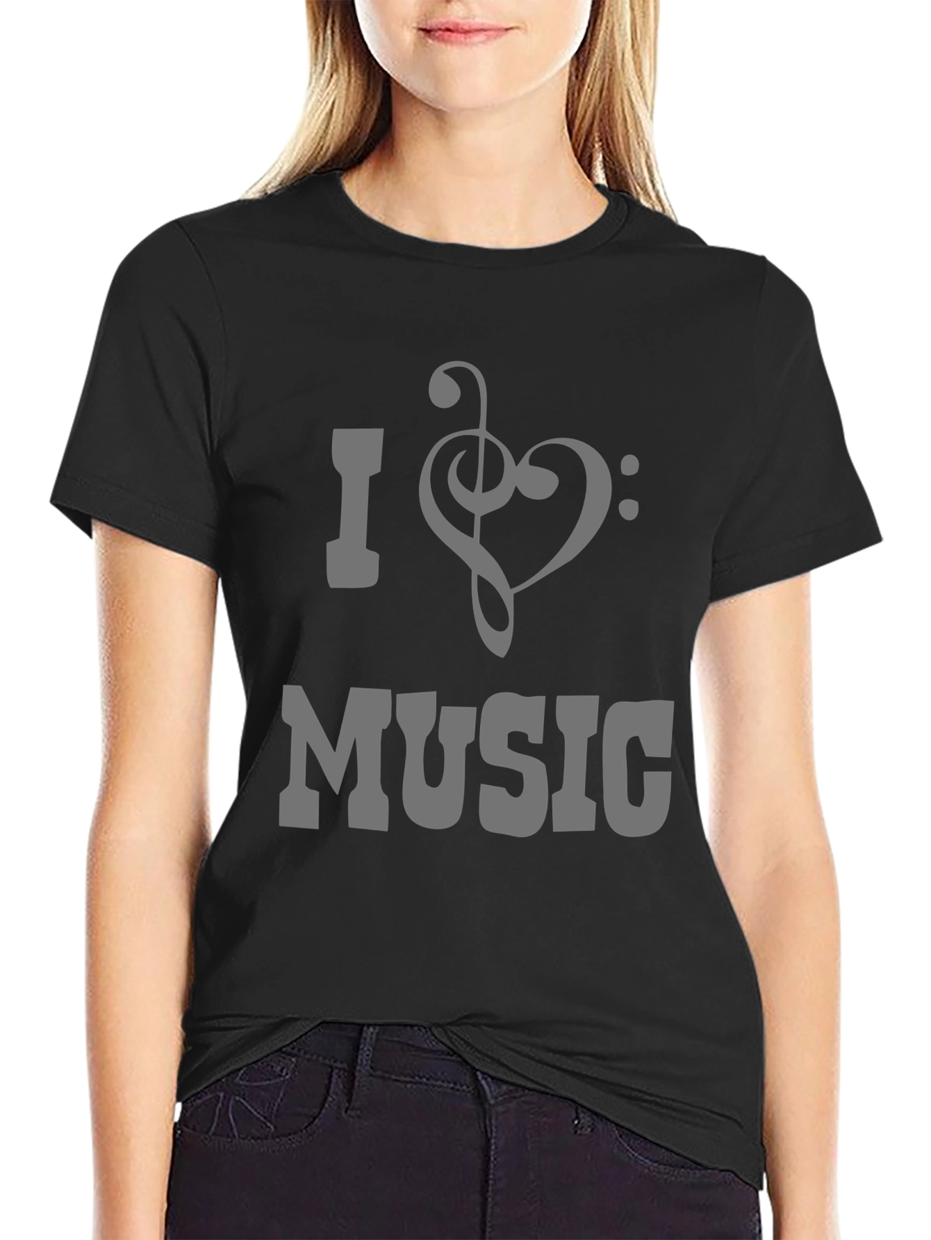 I Heart Music Graphic T-Shirt - Soft Cotton Crew Neck