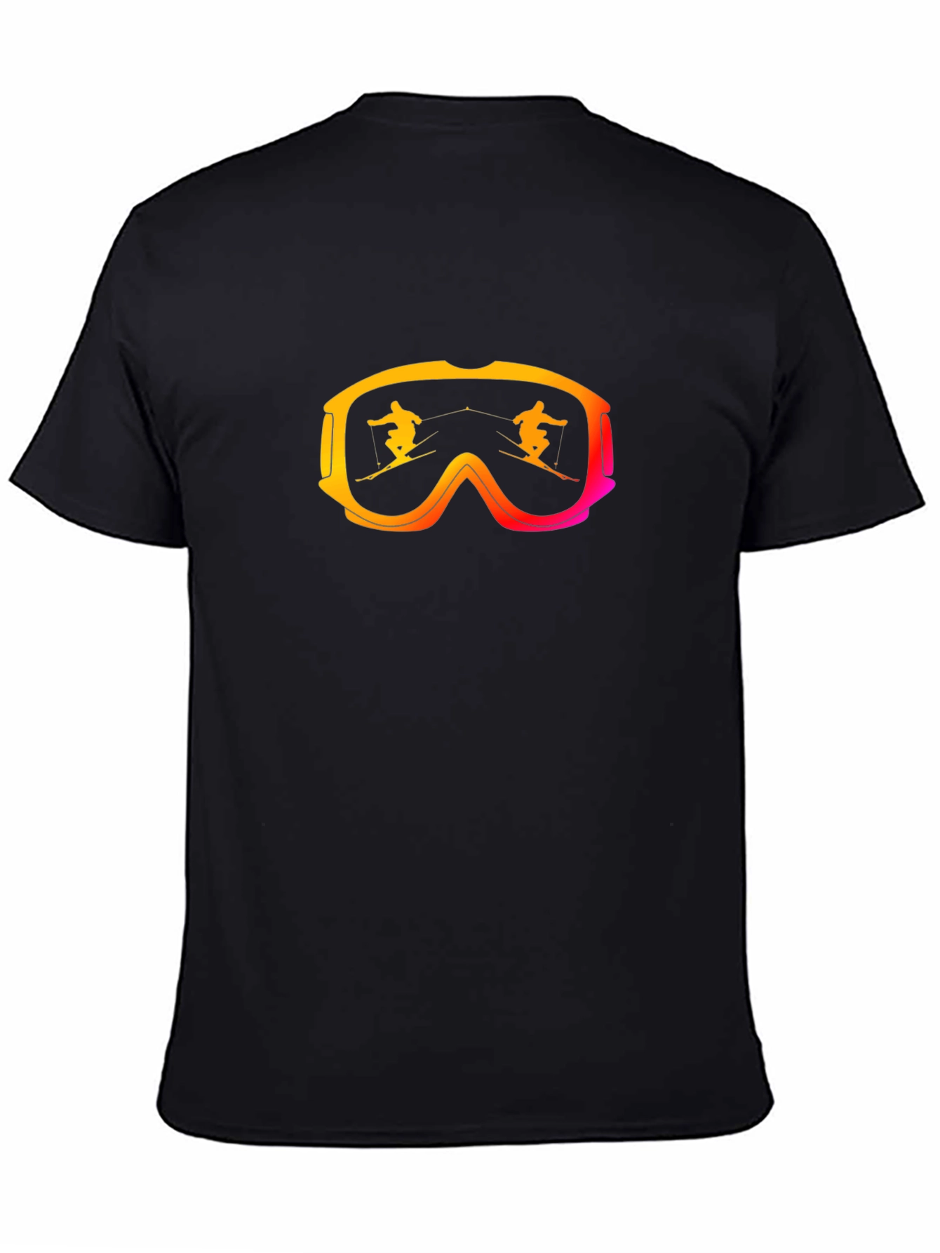 Ski Goggles Graphic Black T-Shirt