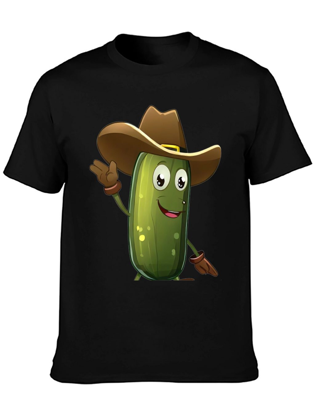 Pickle Cowboy T-Shirt - Funny Cartoon Tee