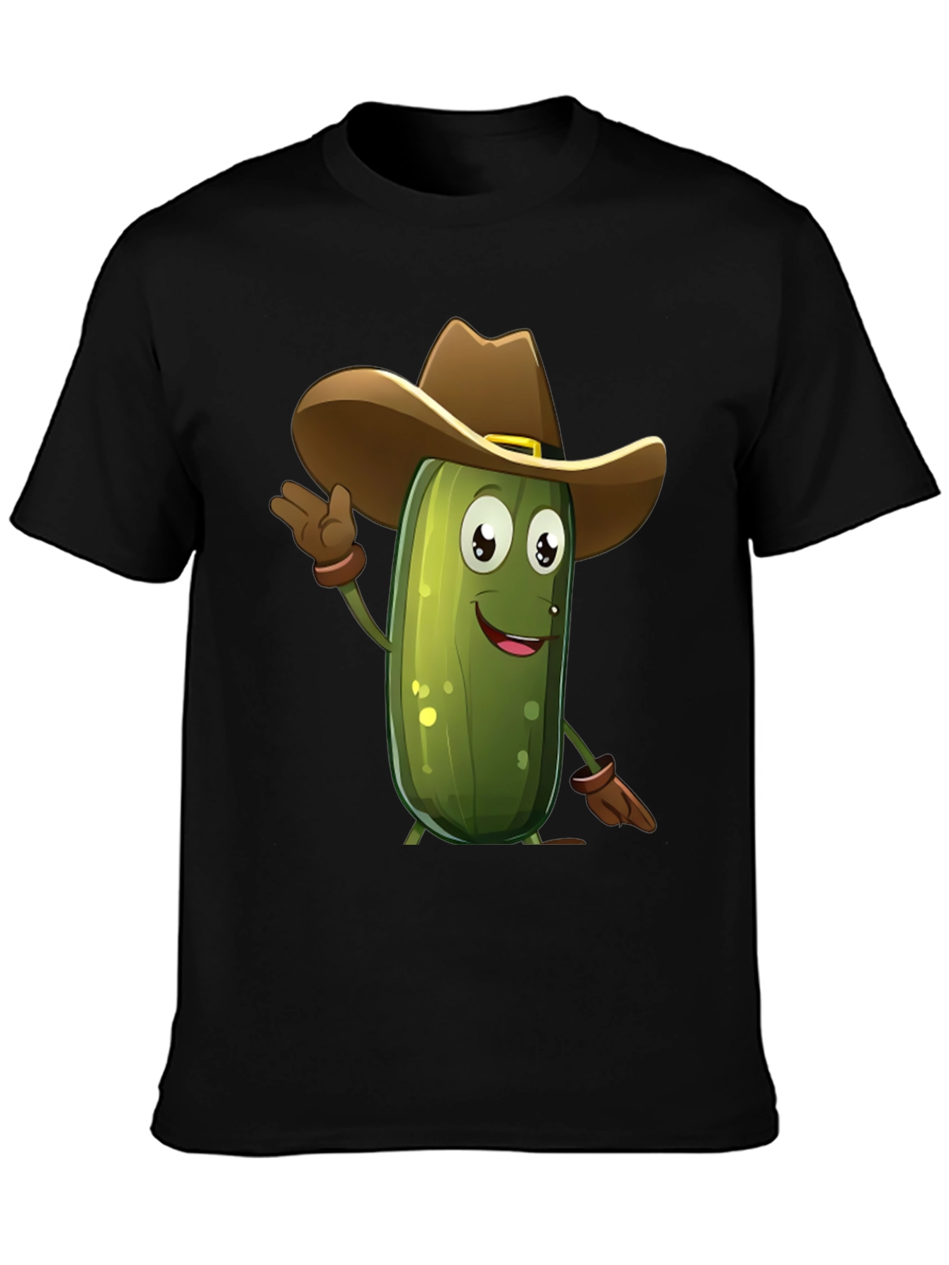 Pickle Cowboy T-Shirt - Funny Cartoon Tee